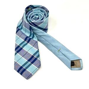 Robert Graham Plaid Silk Cotton Tie